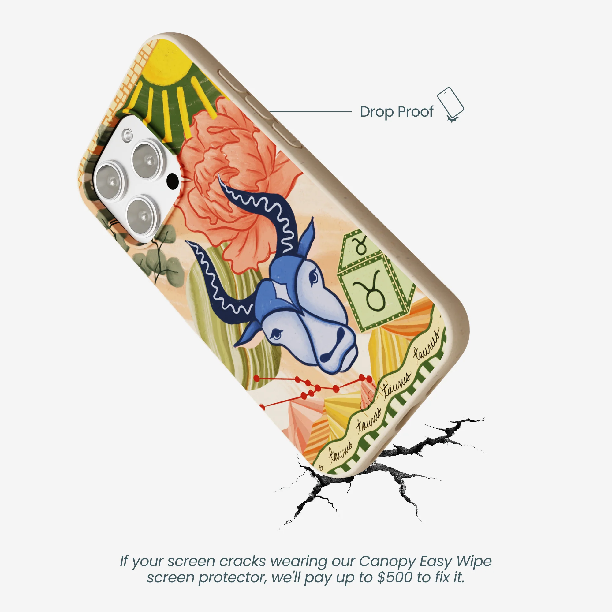Seashell Taurus Bull iPhone 16 Pro Max Case - Image 5