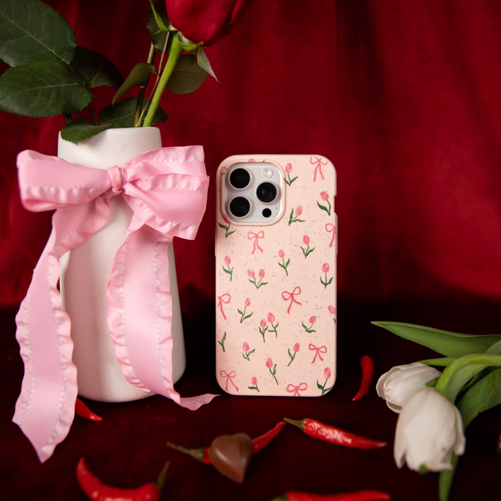 Seashell Tulip Bliss iPhone 15 Pro Max Case - Image 5