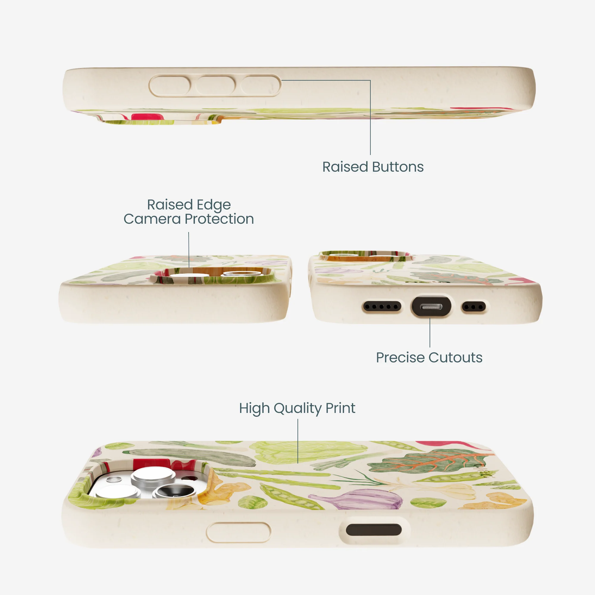 Seashell Veggie Patch iPhone 16 Pro Max Case - Image 3