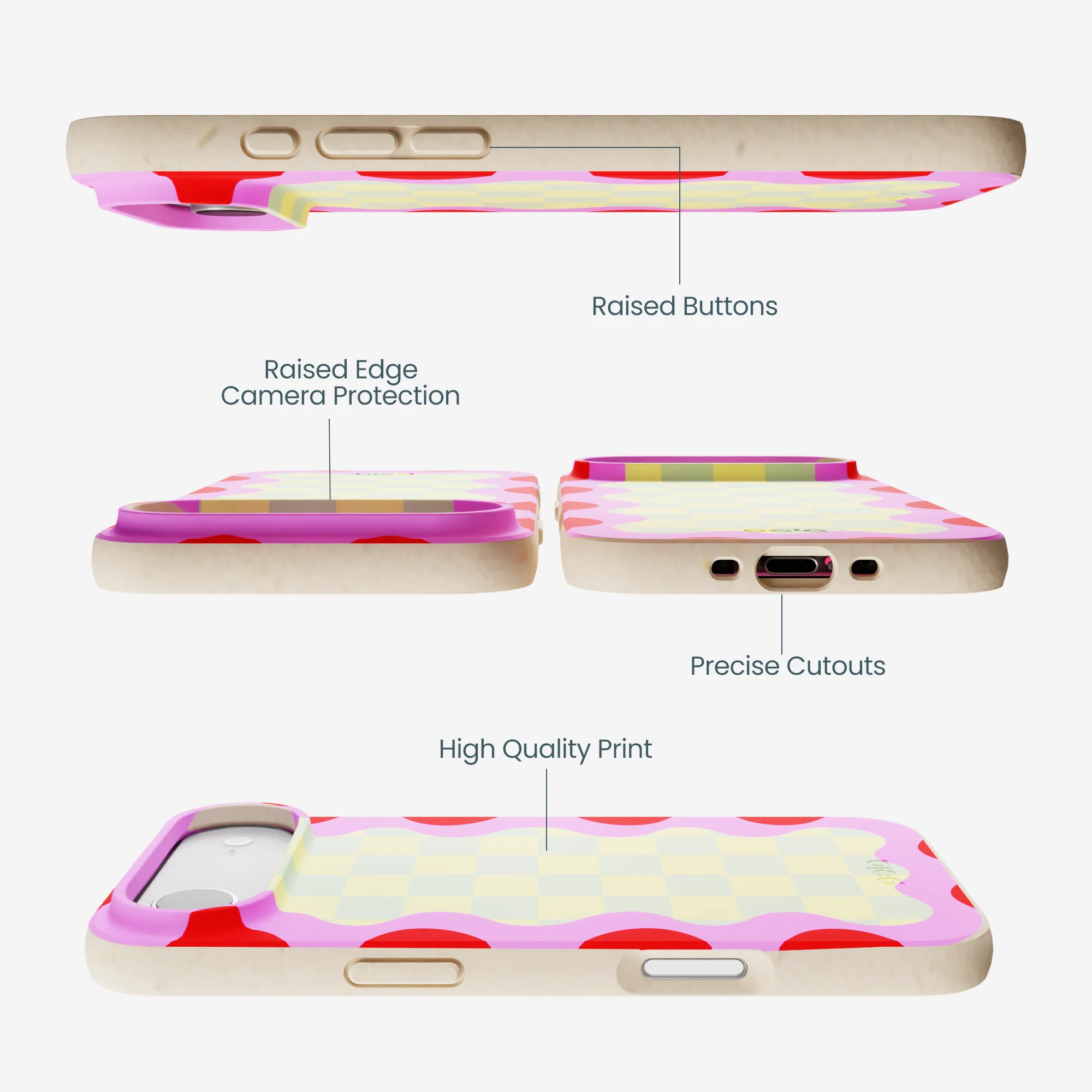 Seashell Warp Grid iPhone Air Case - Image 2