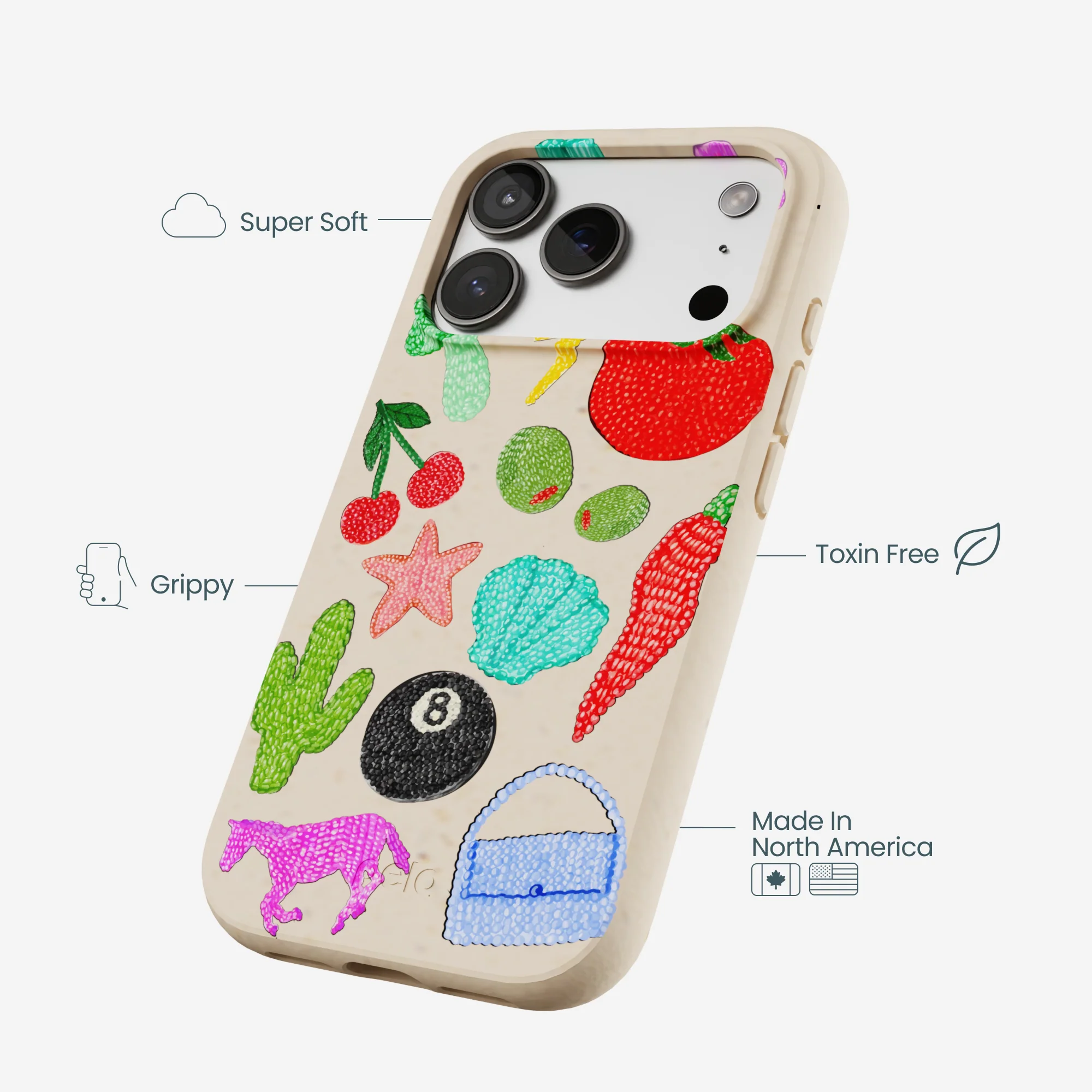 Seashell Whimsy Brooches iPhone 17 Pro Case - Image 3