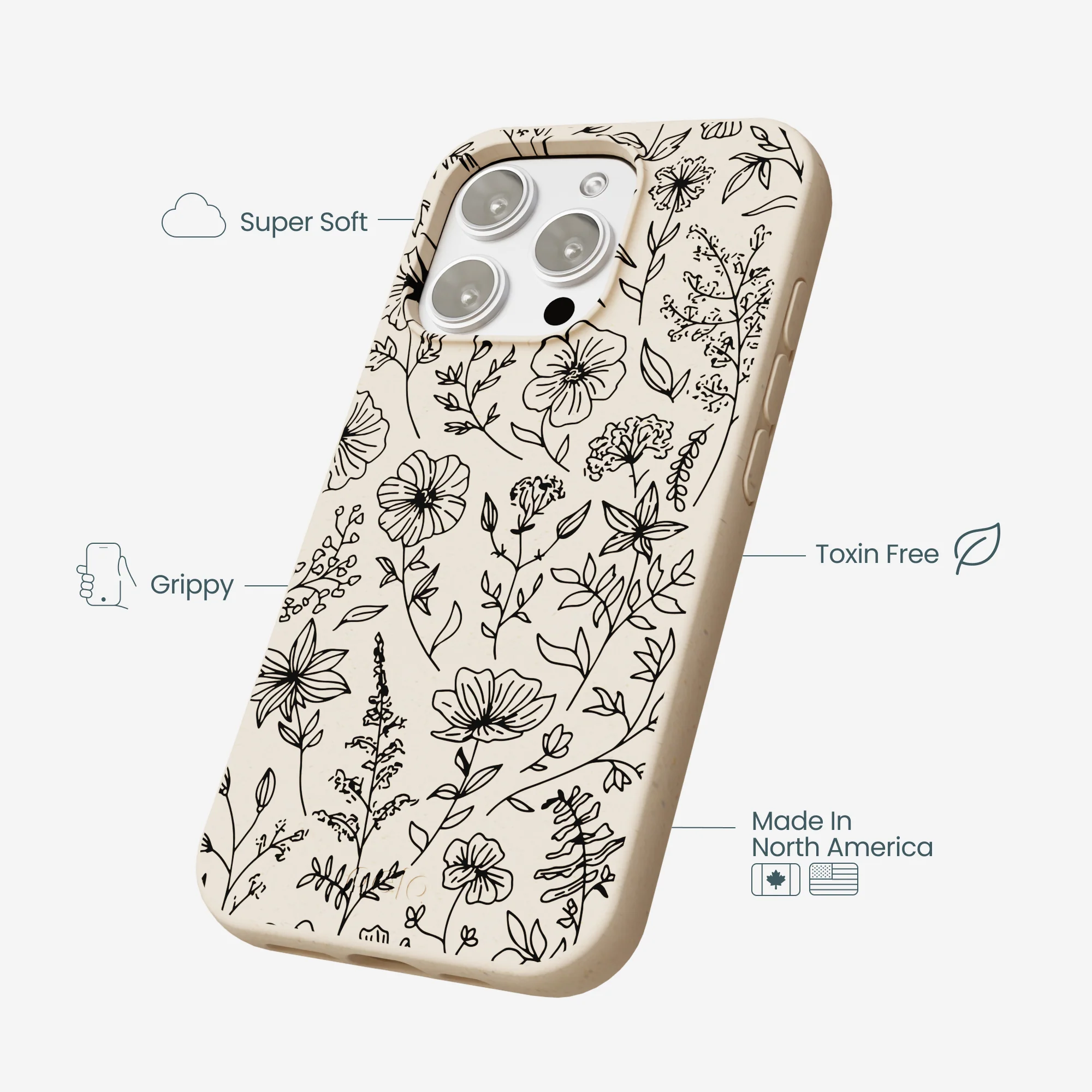 Seashell Wild Flower iPhone 16 Pro Max Case - Image 4
